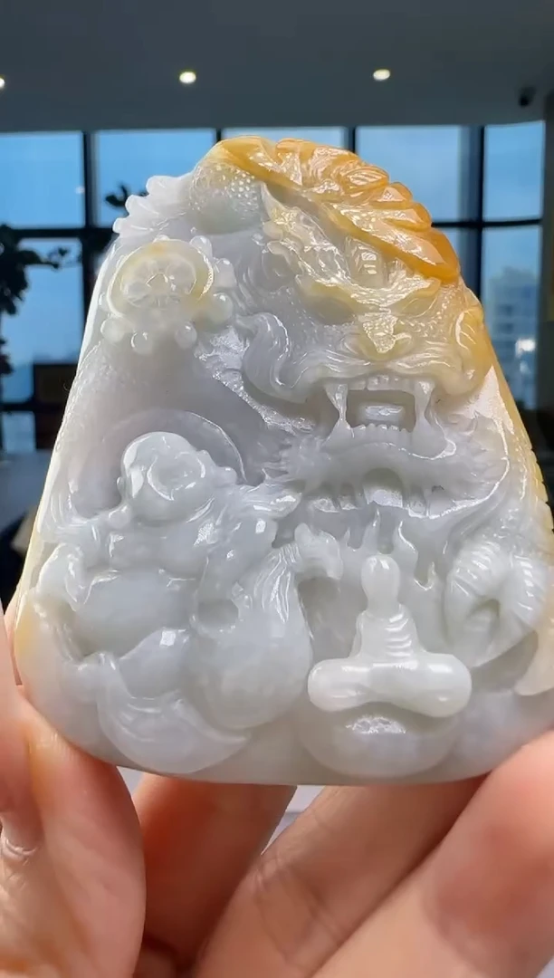 翡翠未镶嵌颈饰YJ@@60B7J17524