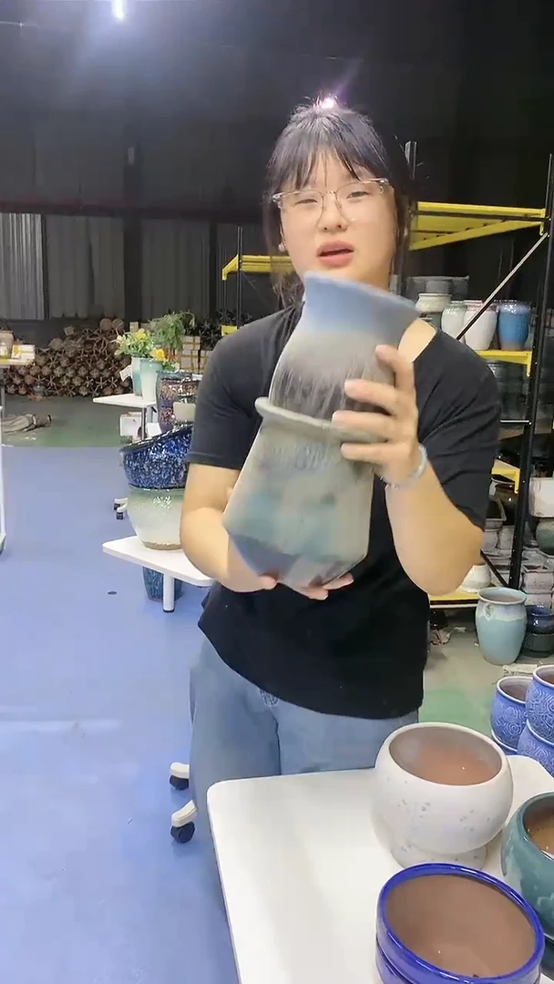 宜兴紫砂粗陶花盆