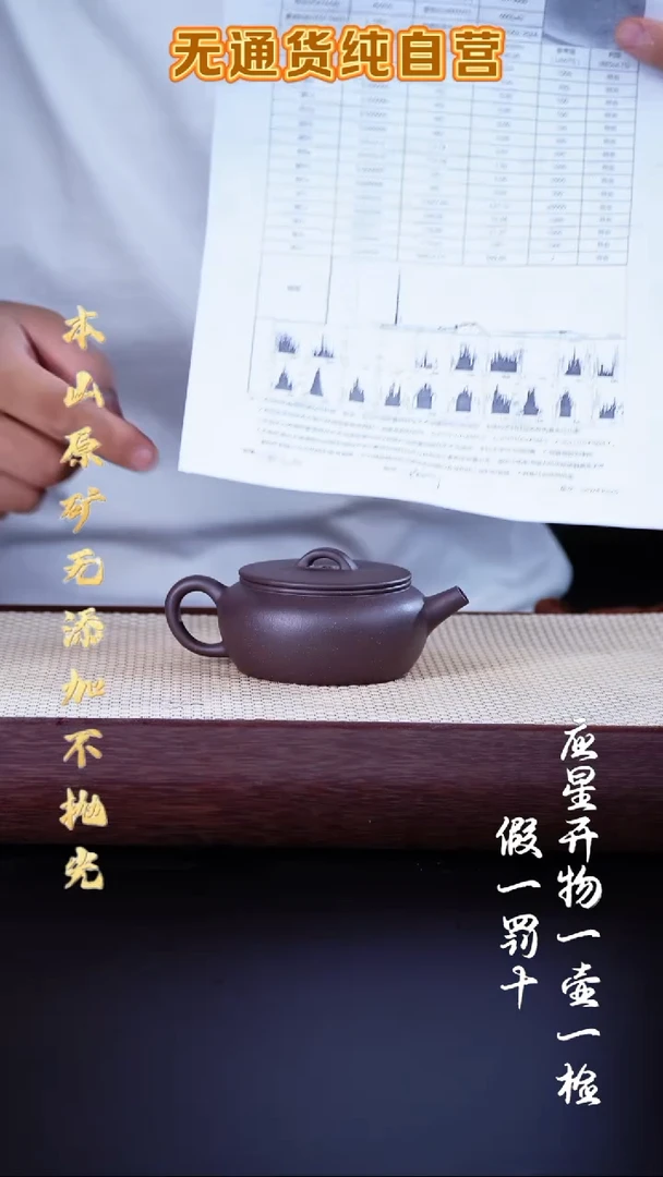 茶壶紫砂大水潭天青泥 大彬诗意 170cc