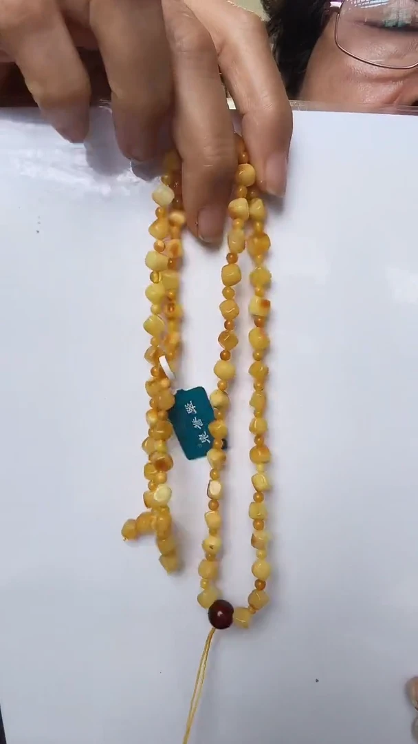 手链蜜蜡未镶嵌五**霞坠