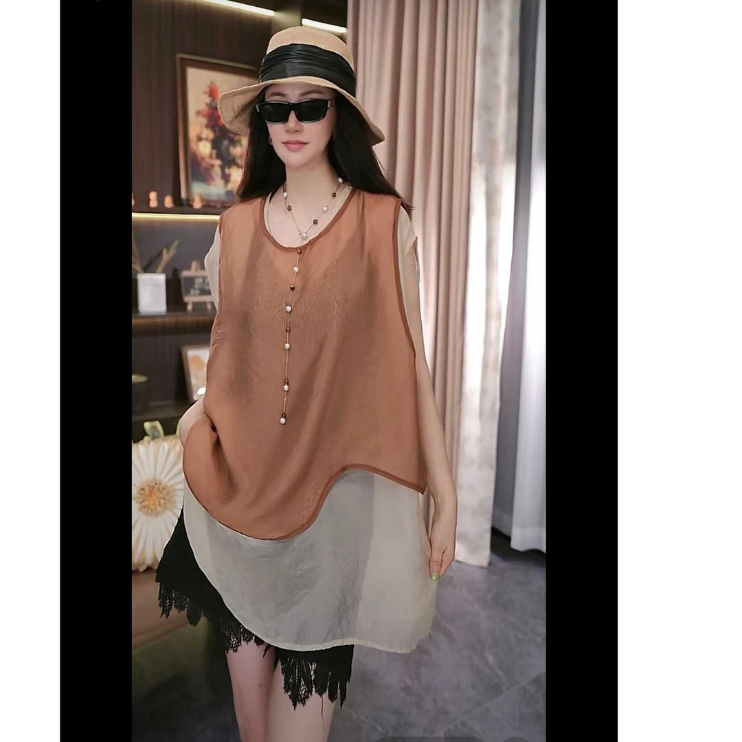 《悠悠精选》新款时尚百搭分体两个件套设计上衣66127