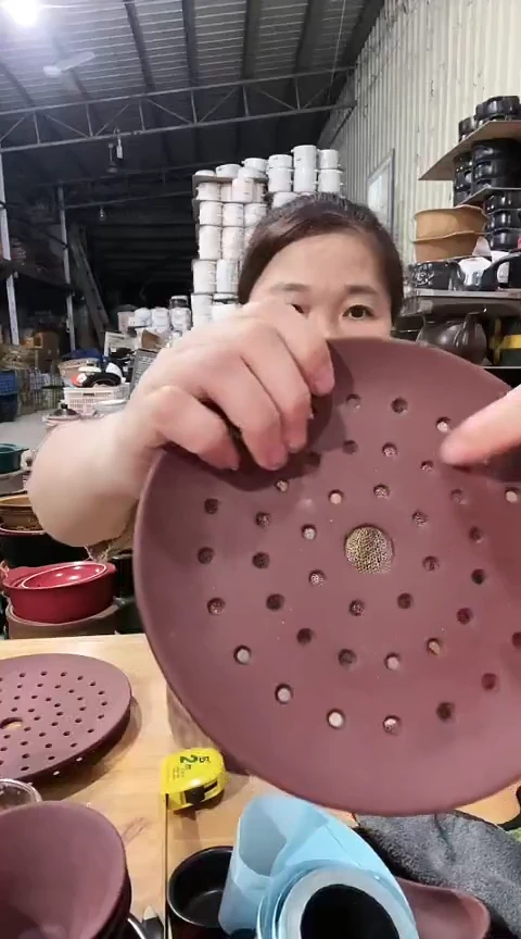 瑕疵小号紫砂蒸片2个不圆色差
