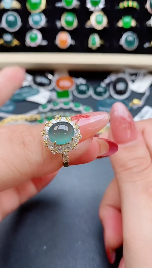 【闪购商品】翡翠戒指银S925镶嵌321321