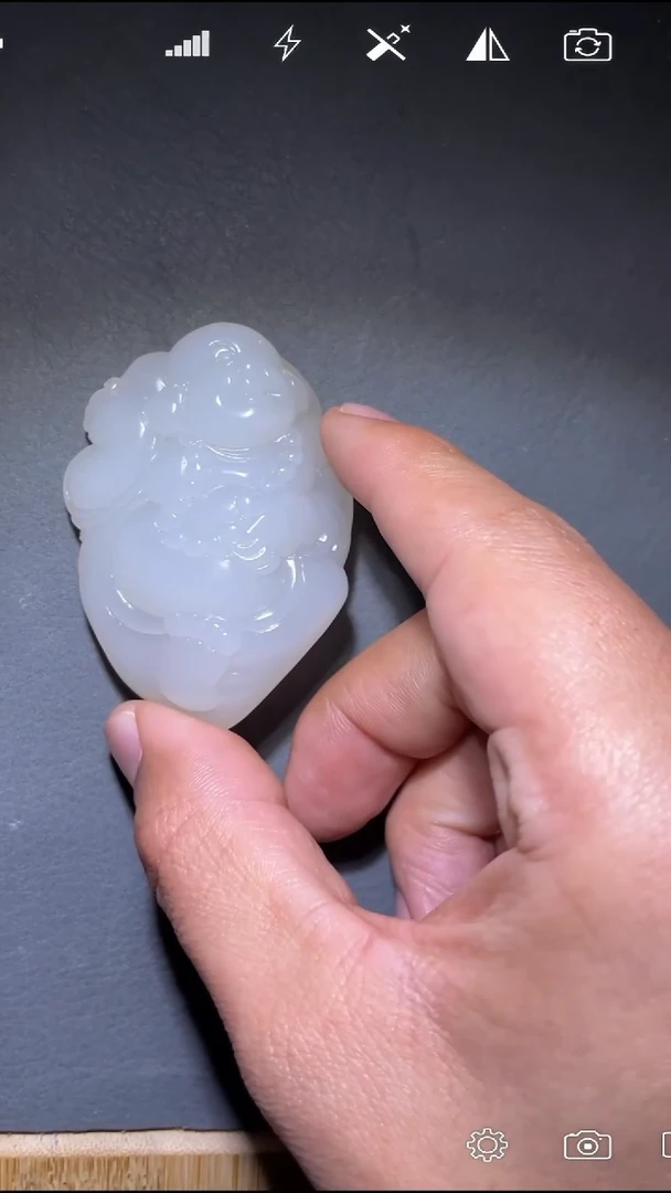 未镶嵌和田玉把件 Q000635 大佛公