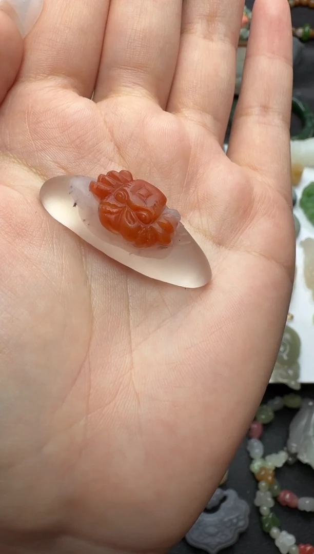 颈饰合金南红玛瑙八方来财