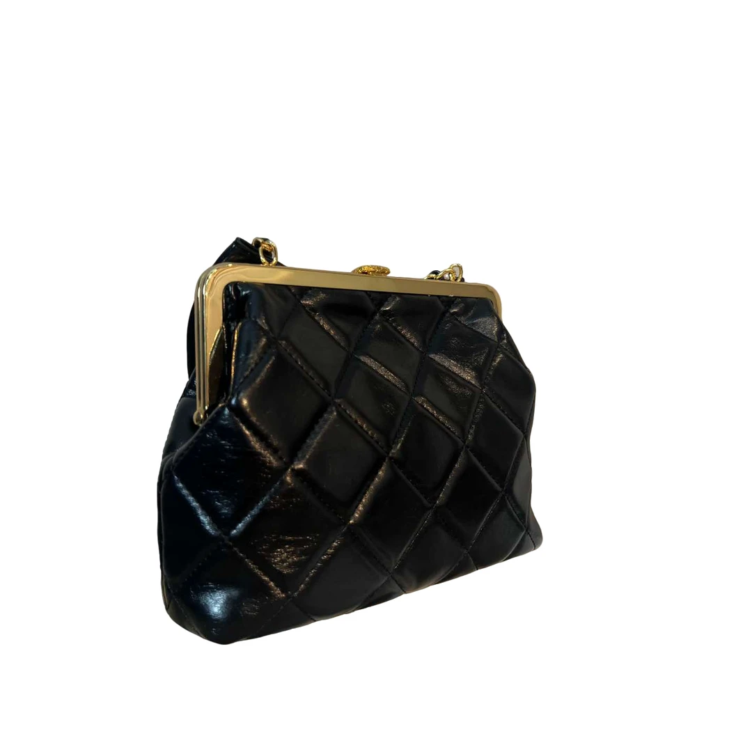 TOLEX2025新款手工时尚百搭蝴蝶女包黑色20cm