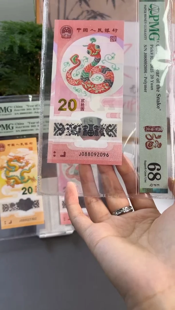 塑料蛇钞龙珠号 PMG68分J088092096