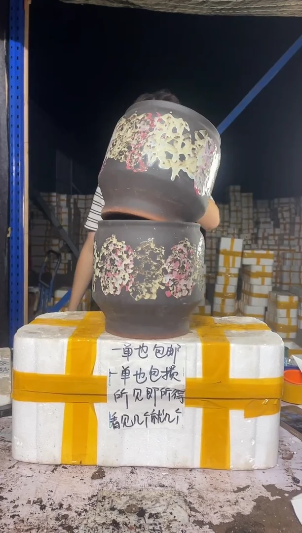 紫砂花盆紫砂花盆宜兴紫砂粗陶花盆18*20