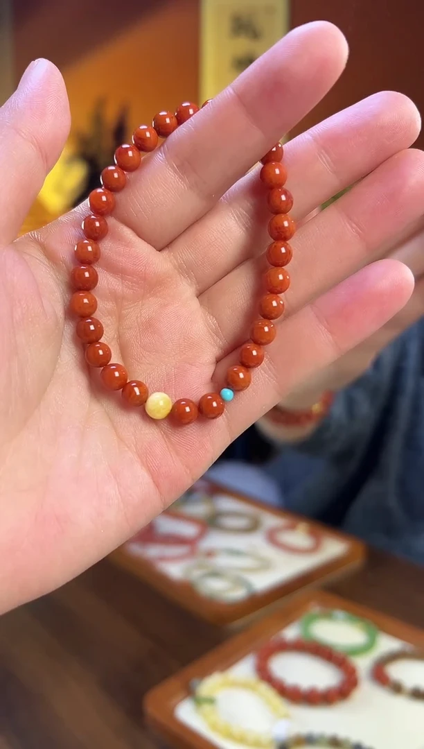 【闪购商品】南红玛瑙手链未镶嵌南红6mm