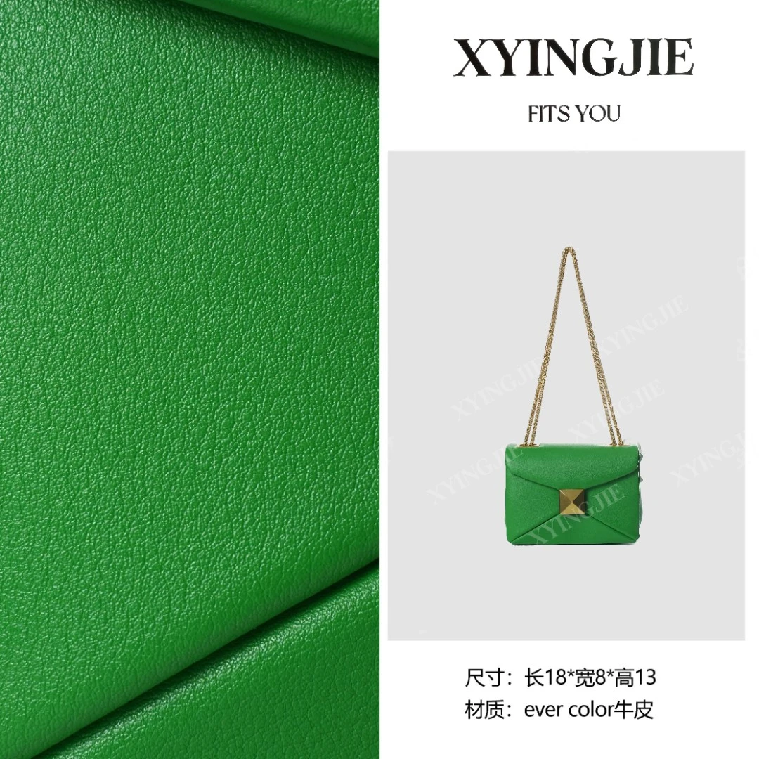 XYINGJIE· 原创设计 真皮高定手提斜挎单肩包 BV8013-绿色