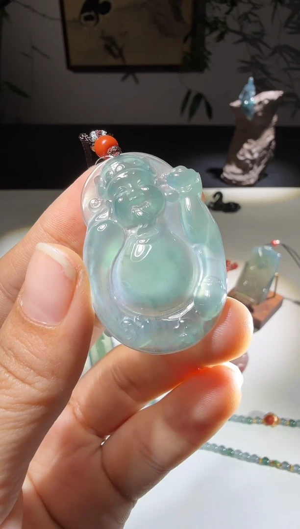 未镶嵌挂件翡翠财爷爷