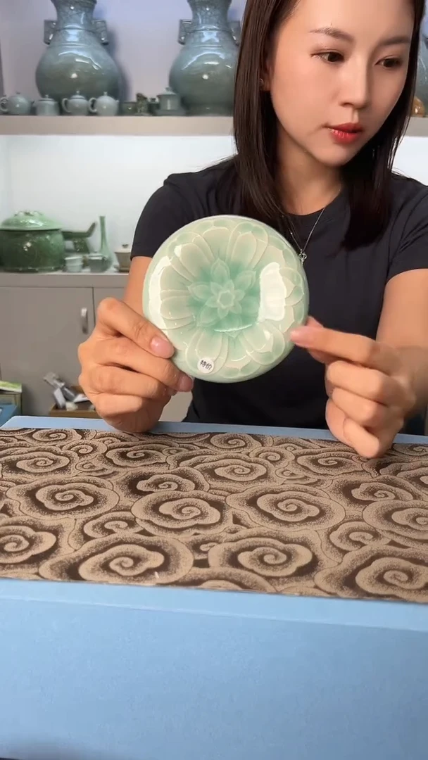 龙泉云间青瓷小米茶器