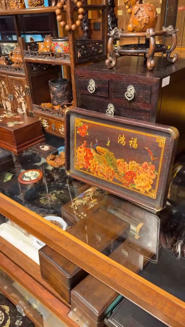 木木头款鸿福铜角茶盘128.8888