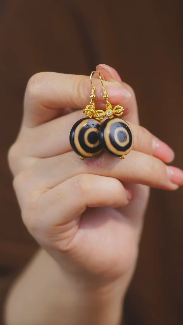 【闪购商品】玛瑙/玉髓耳环未镶嵌多样性发一