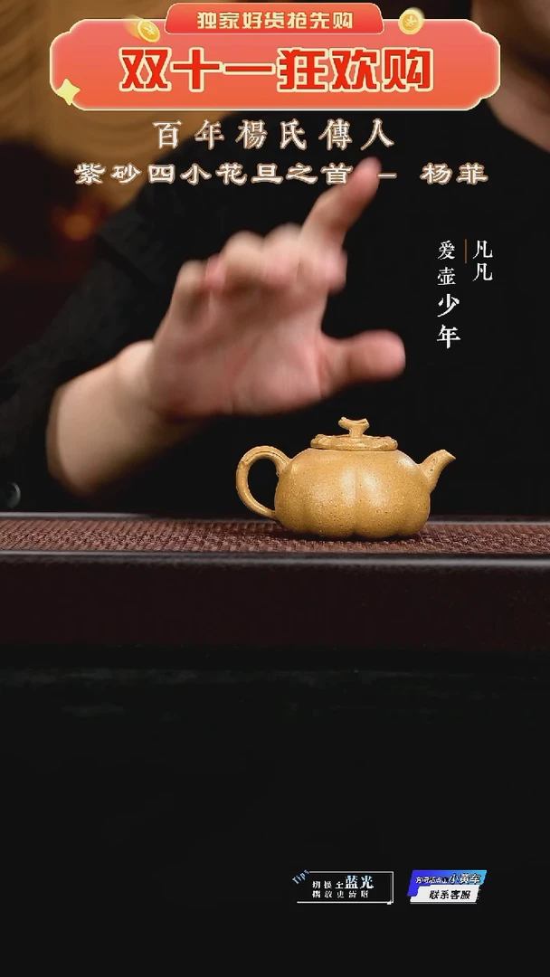凡凡会客厅 紫砂壶08 柿圆贡金砂120cc