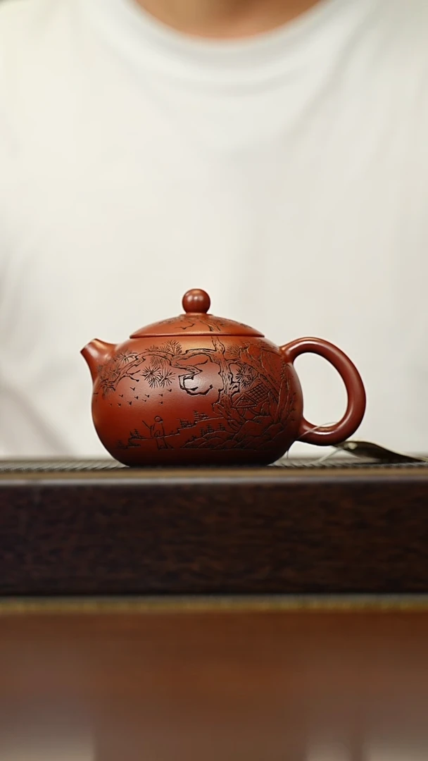 茶壶紫砂宜兴原矿 手工 紫砂壶容量240CC