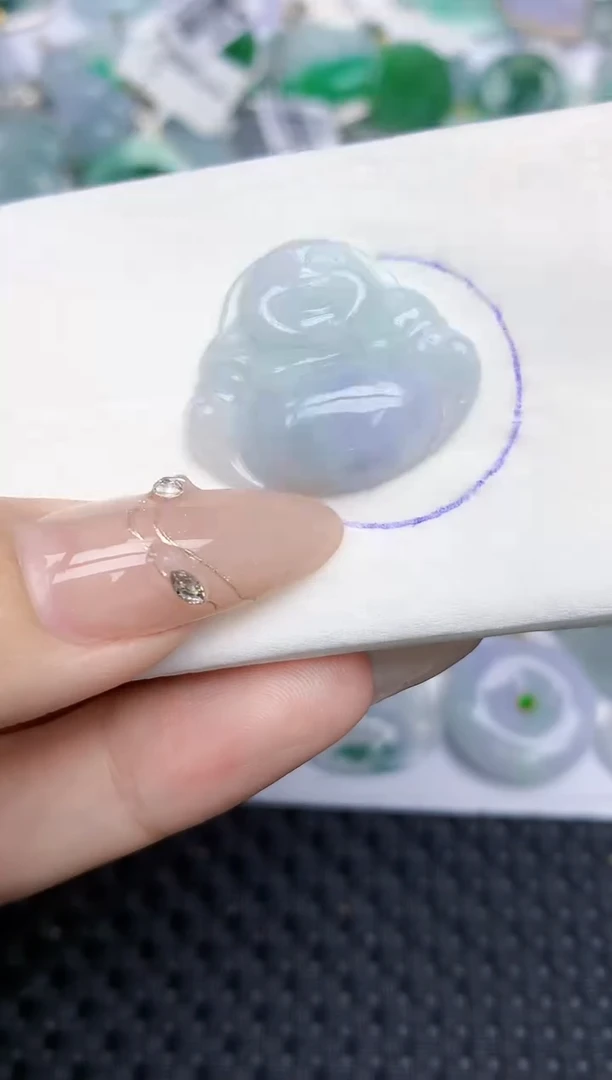 颈饰未镶嵌翡翠   天然翡翠A货  百元以上9米证书费自理