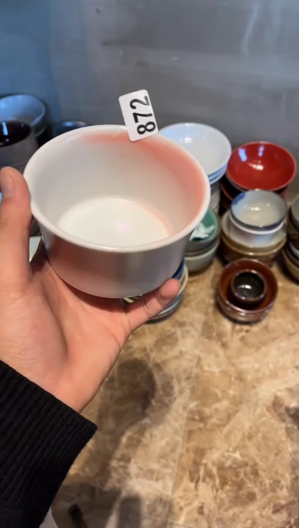 【闪购商品】瓷片872窑变桃夭竹节碗