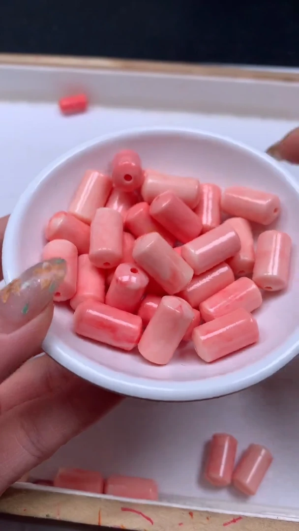 未镶嵌散珠拼合珍珠（马贝珠）C810 女皇贝 桶珠9*18mm3个6.8元