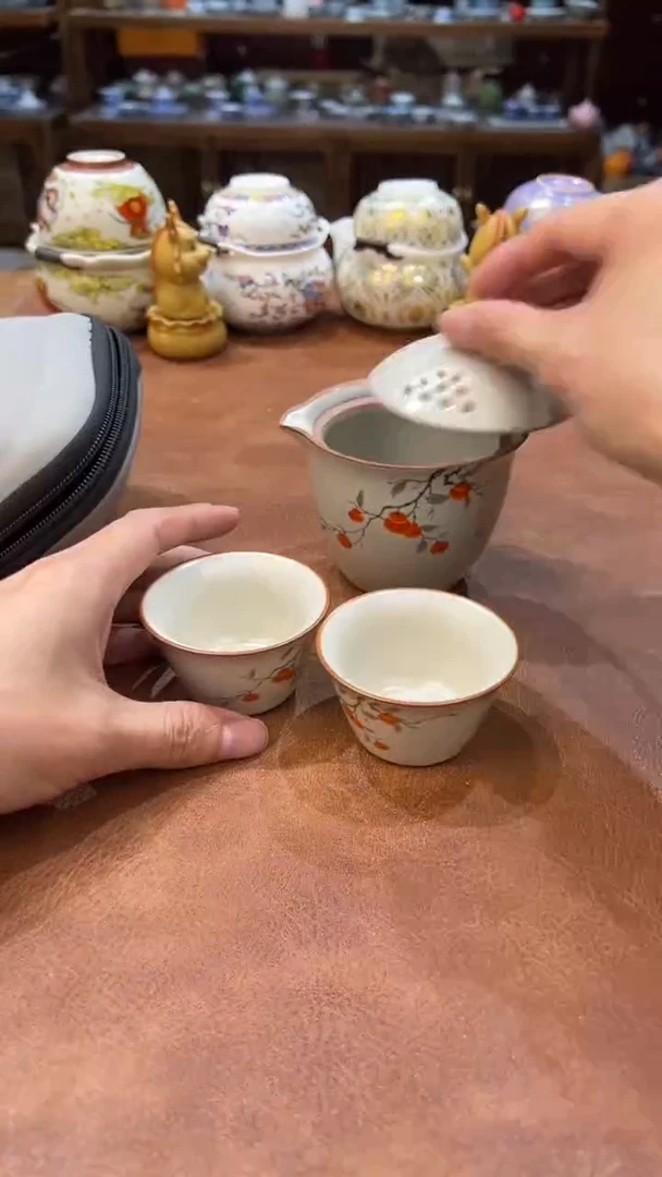 真的很便宜会开片的旅行茶具