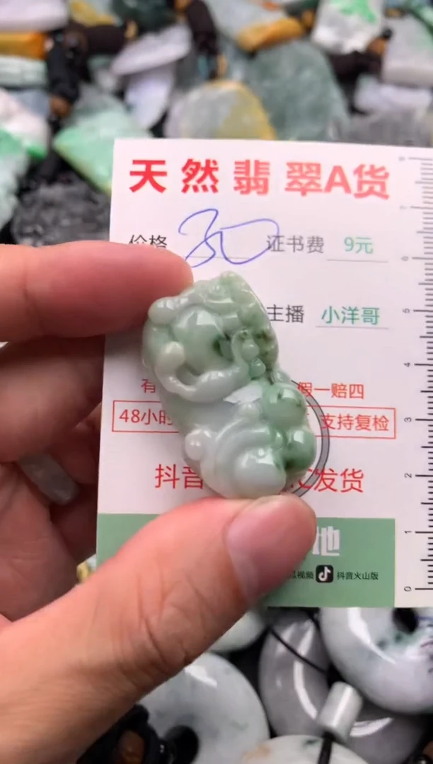 翡翠未镶嵌吊坠(不含链)1