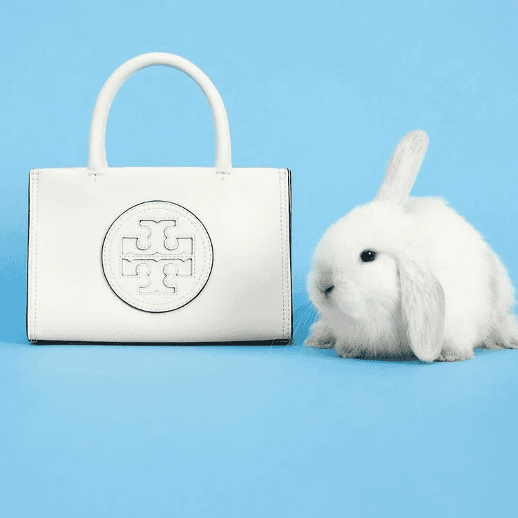 全新未使用 TORY BURCH/汤丽柏琦 ELLA BIO白色迷你托特包145613