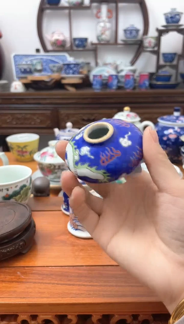 【闪购商品】景德镇陶瓷霁蓝水滴
