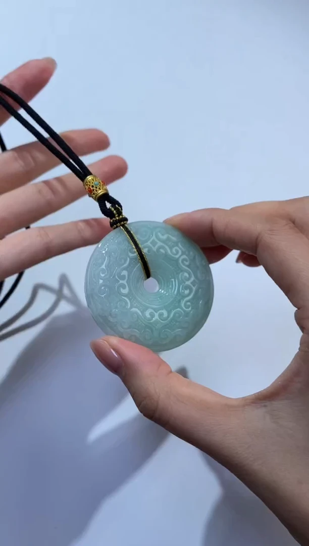 颈饰未镶嵌翡翠宁****g 379169/翡翠平安扣    多样性一件发