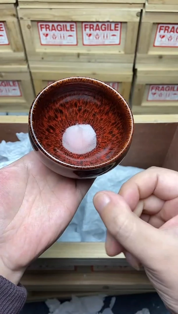 茶盏浴火重生 将军建盏主人杯