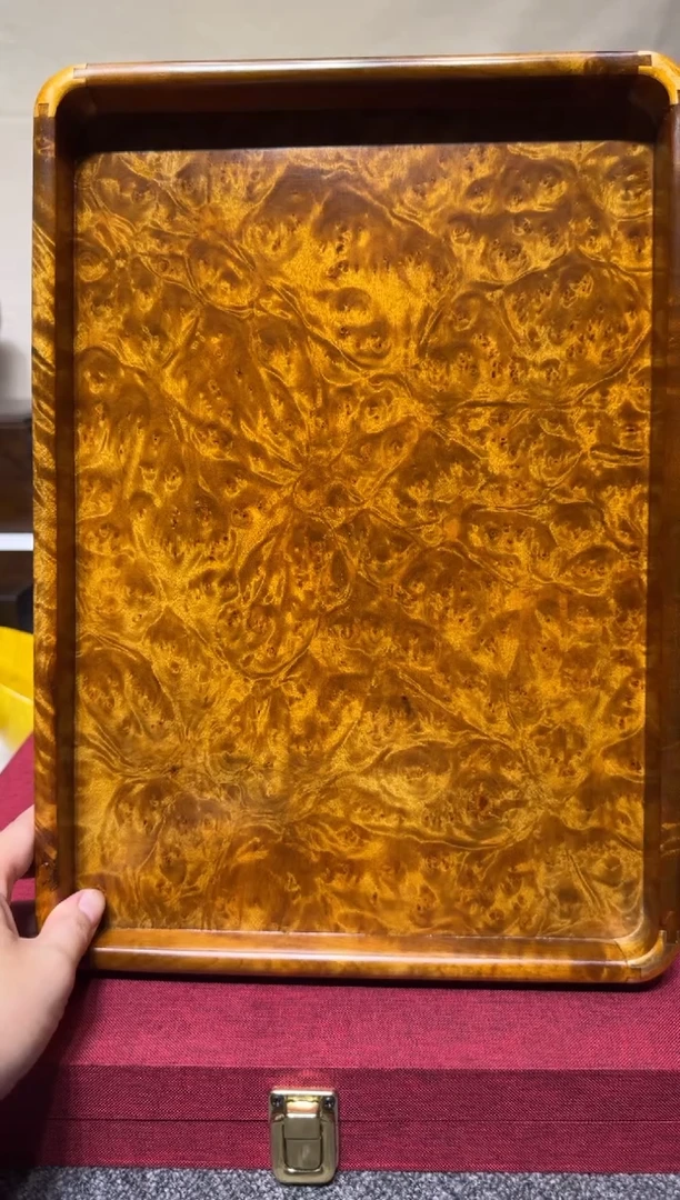 帝王之木：满留疤文承盘 长35.5宽25.3高3cm