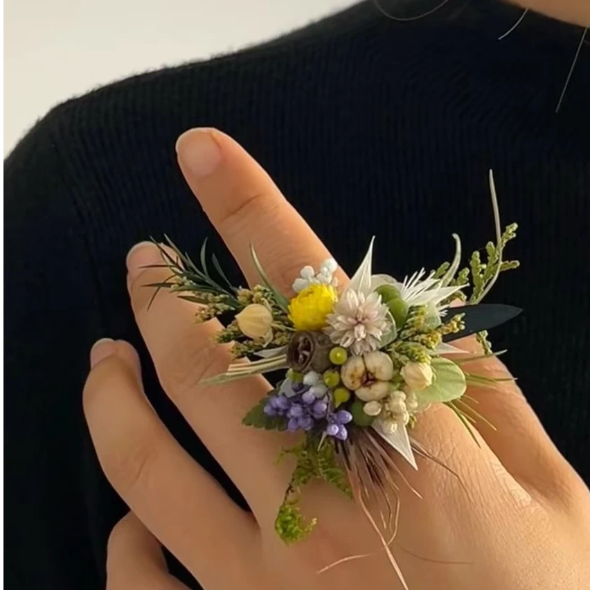 永生花戒指diy材料包自己动手高级感婚戒仪式感结婚自制送母亲