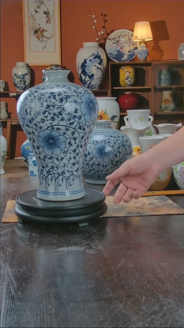 摆件景德镇纯手工手绘花器摆件