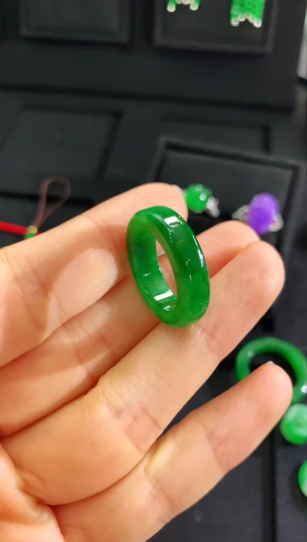 【闪购商品】翡翠戒指未镶嵌戒指9.5