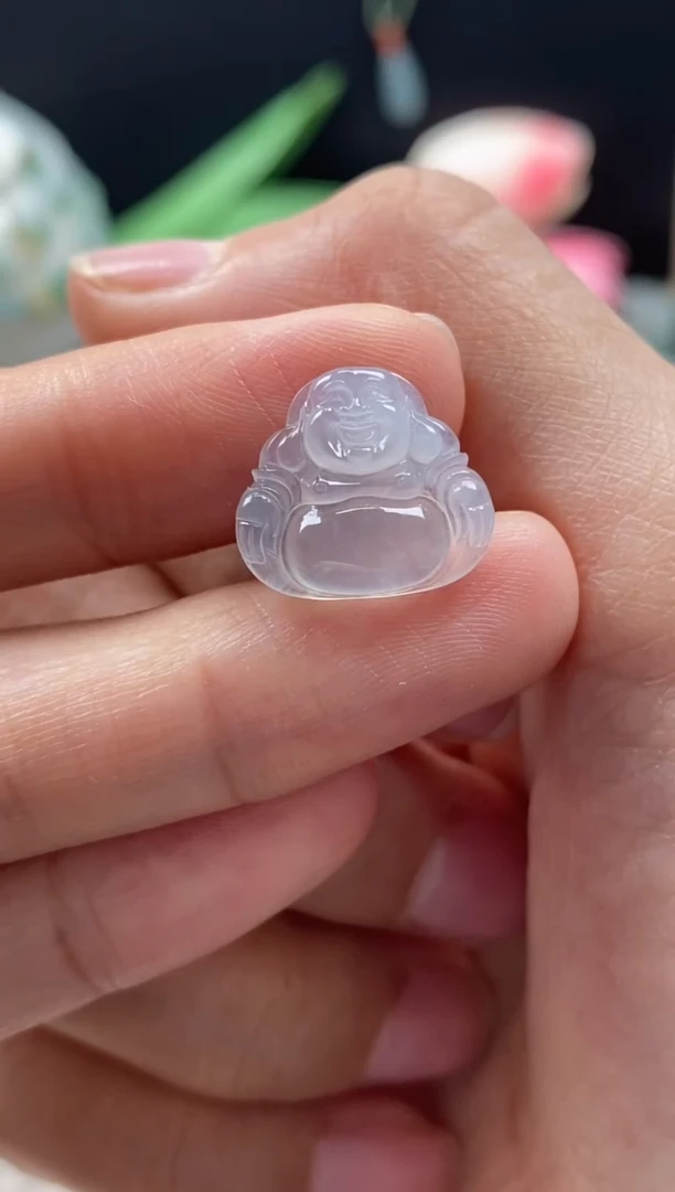 【闪购商品】翡翠颈饰未镶嵌翡翠白冰佛公