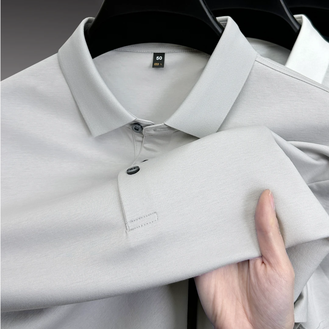 John Bunni高品质纯棉短袖T恤男士夏季新款丝光棉商务休闲polo衫