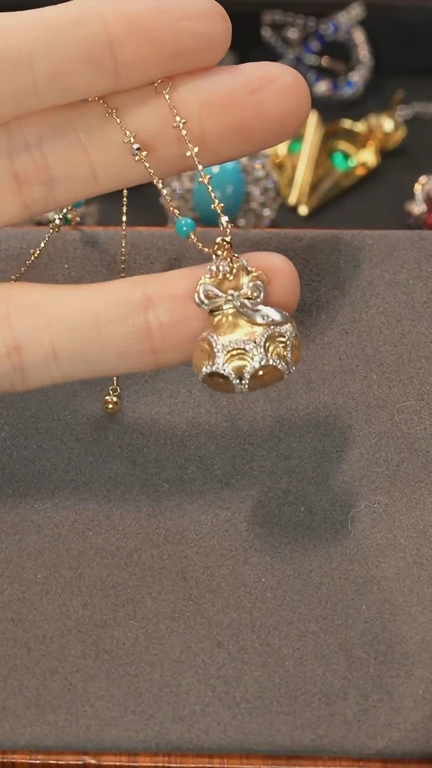 【闪购商品】钻石吊坠(不含链)18K金镶嵌1