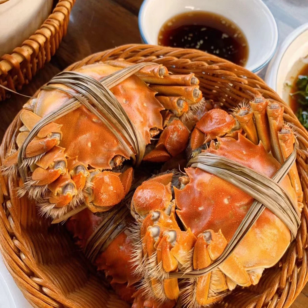 【活蟹】大闸蟹河蟹4两全公蟹6-10只礼盒装顺丰冷链包邮