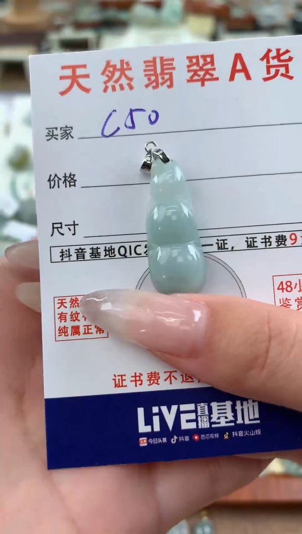 【闪购商品】翡翠颈饰未镶嵌天然A货翡翠挂件 