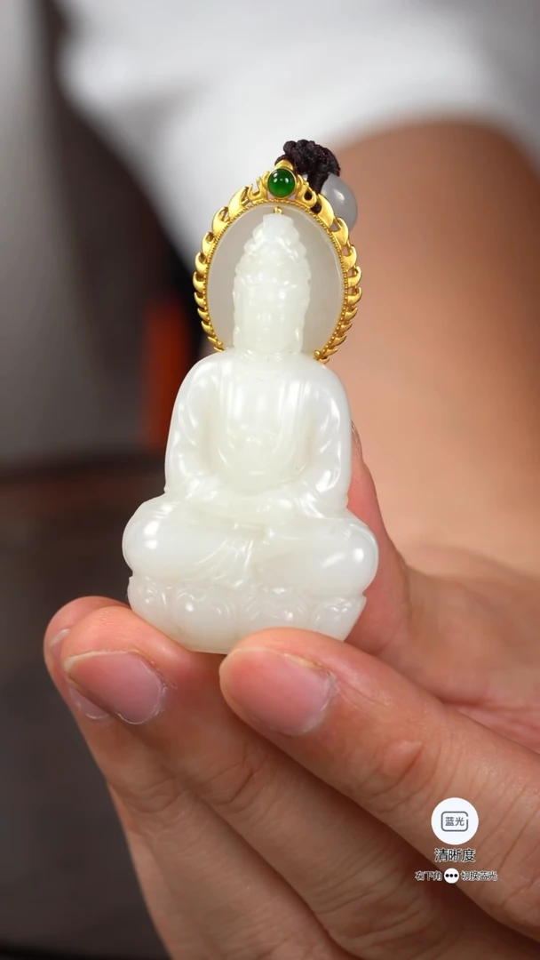和田玉未镶嵌挂件021观音挂件
