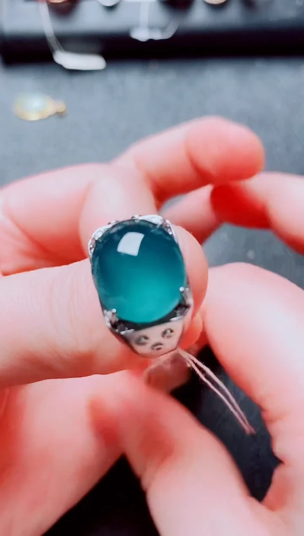 银S925镶嵌戒指翡翠1111