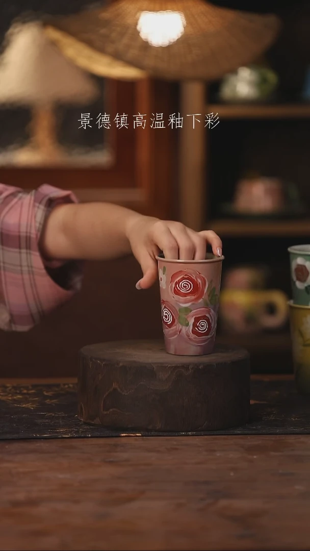 陶瓷景德镇高温釉下手绘陶瓷073