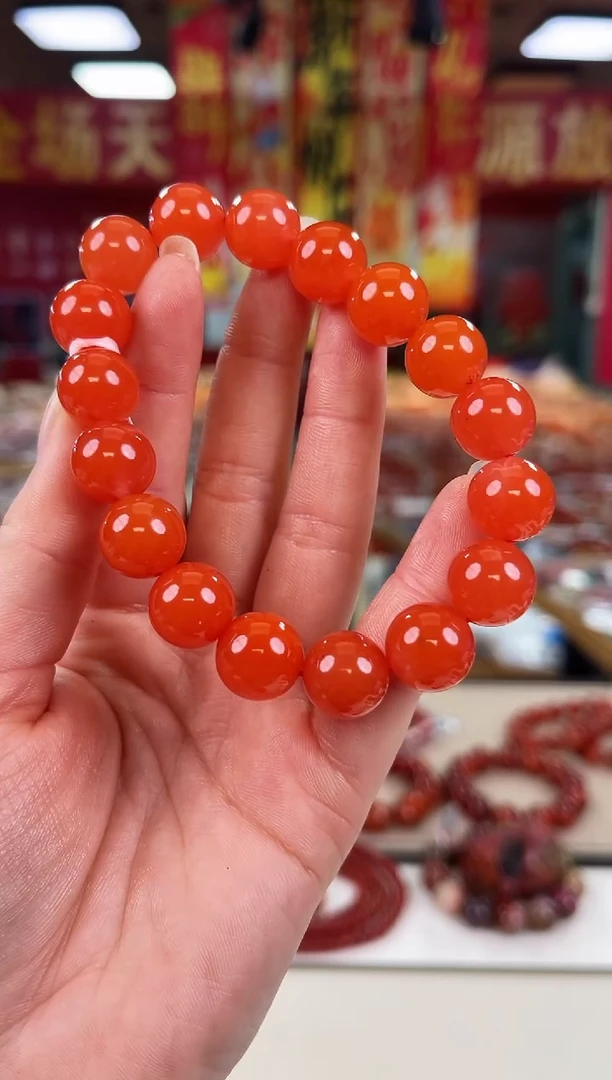 未镶嵌滴水洞手串12+南红玛瑙（多样式发其一）
