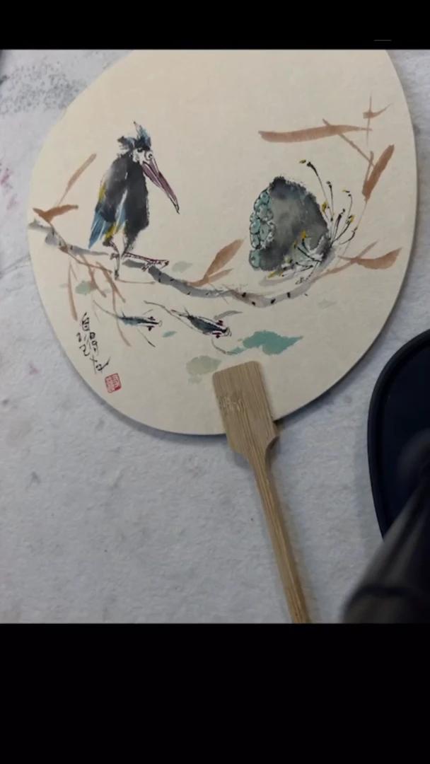砖雕原创花鸟国画