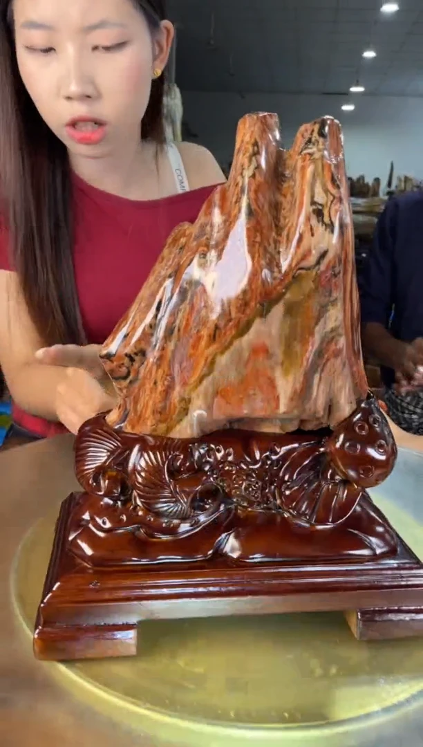 未镶嵌摆件硅化玉10