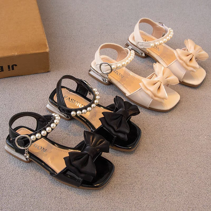 女童凉鞋2025夏季新款女孩高跟公主鞋软底中大童夏款露趾时装凉鞋