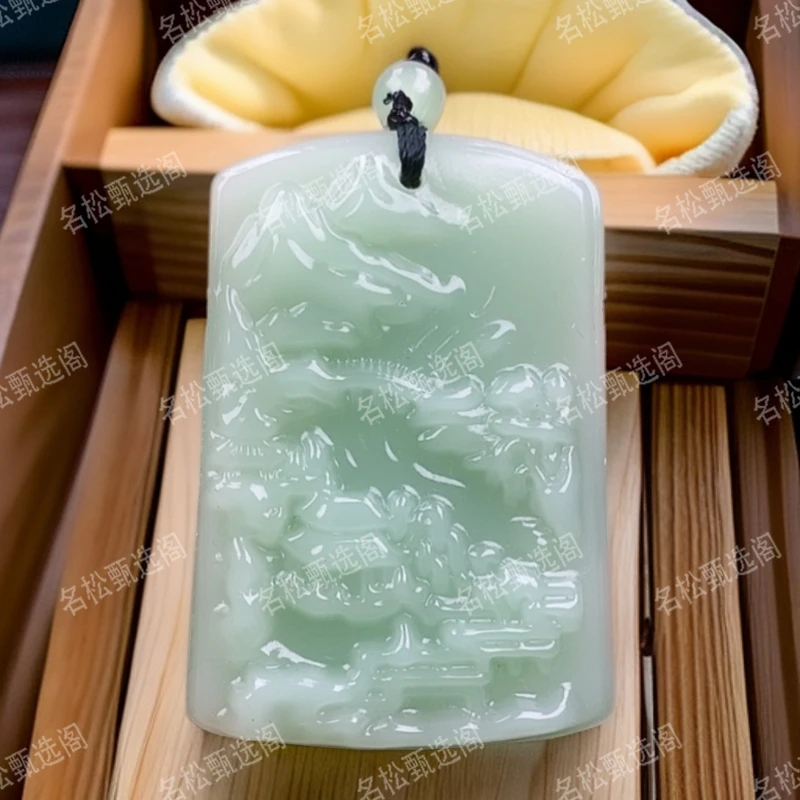 山水牌3.手工男女同款单面时尚经典百搭精美吊坠