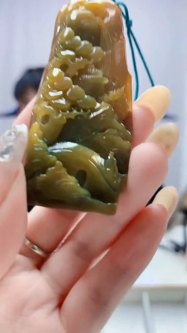 定制翡翠未镶嵌5060DD-毛货挂件120