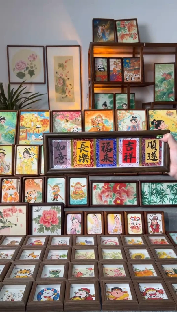 【闪购商品】国画如愿 手绘锦卡 30