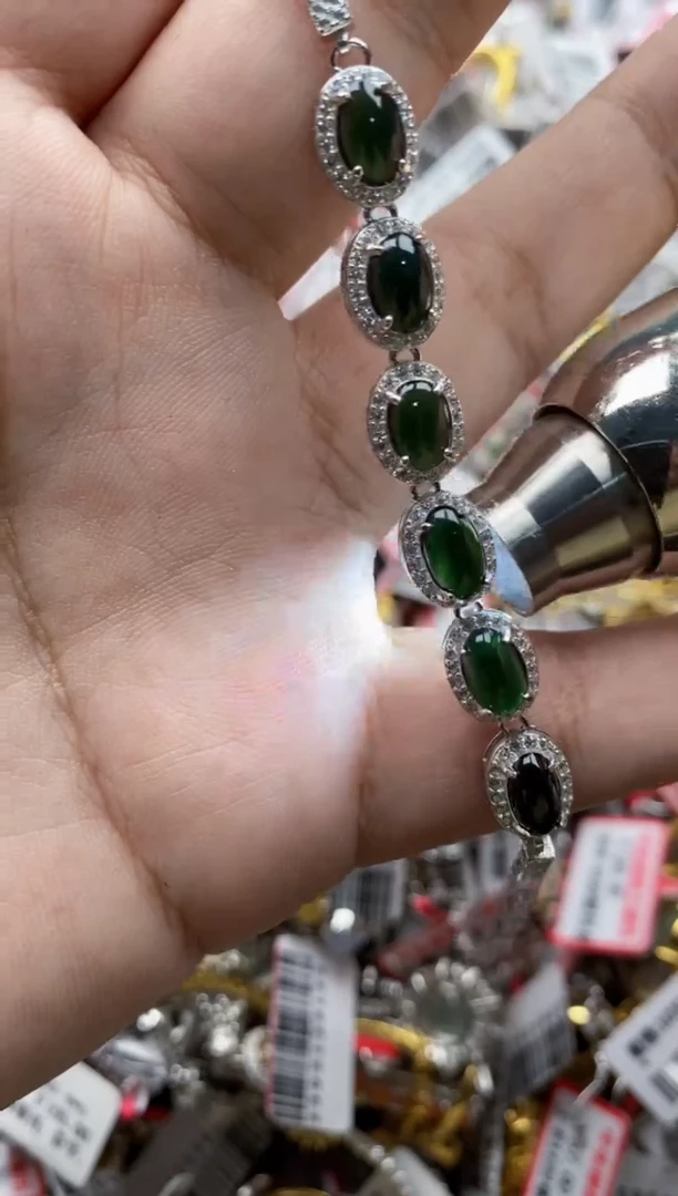 【闪购商品】翡翠戒指银S925镶嵌55555--1