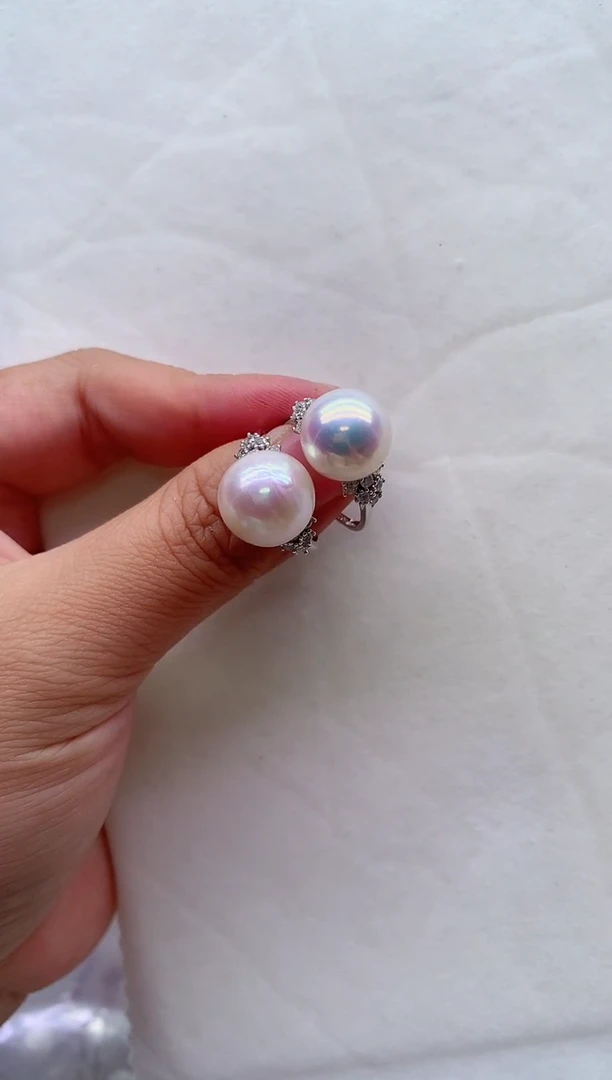 戒指银S925镶嵌淡水珍珠多样性发其一，非无暇